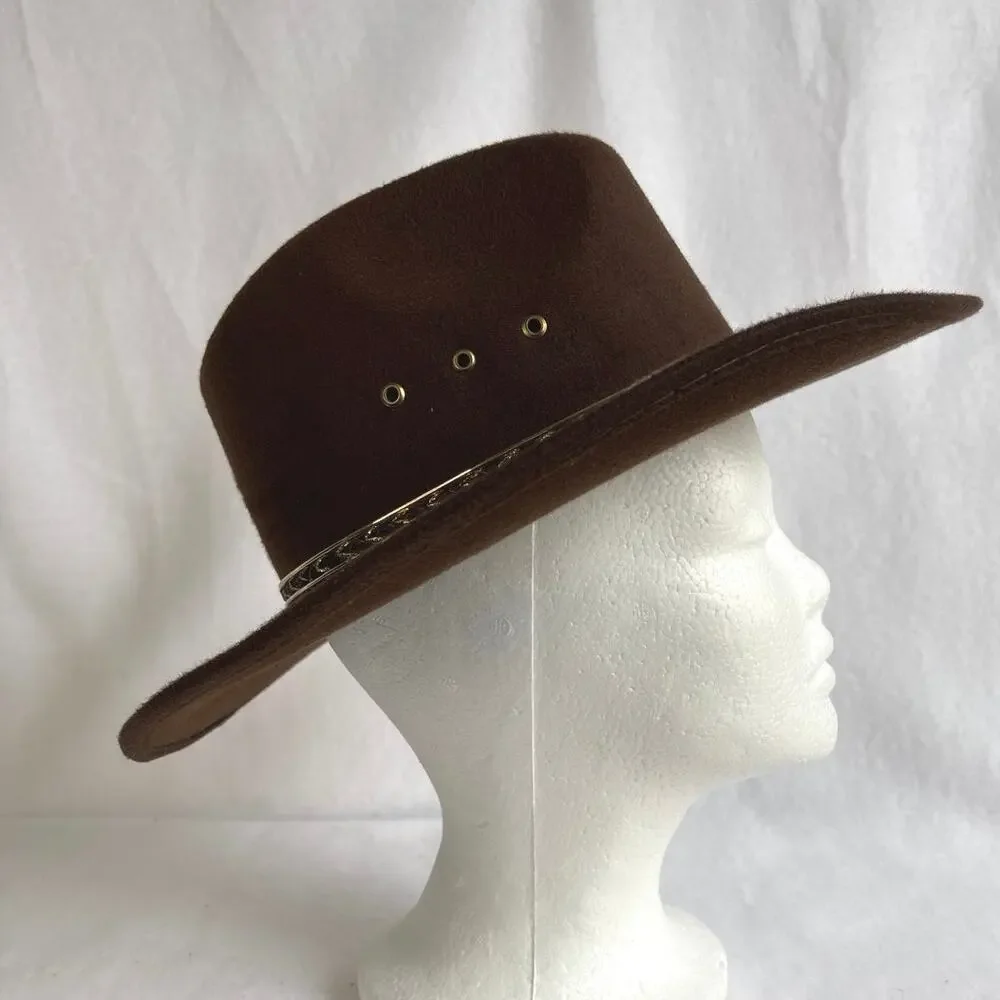 Western Express Faux Felt Made in Mexico Cowboy Hat Brown Size Kids/Women